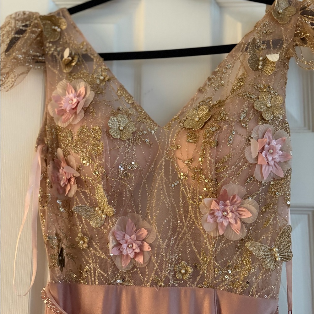 New May Queen Pink Dusty Rose Embellished Evening Gown_MQ1981.  Beautiful gown!!